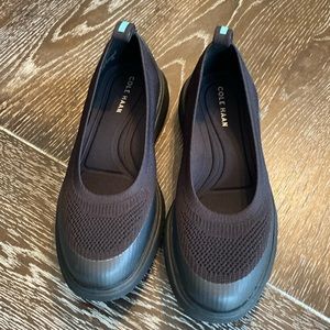 New** Cole Haan Malorie Women's Shoes Sz 7 B Black Knit Comfort Slip On Loafers